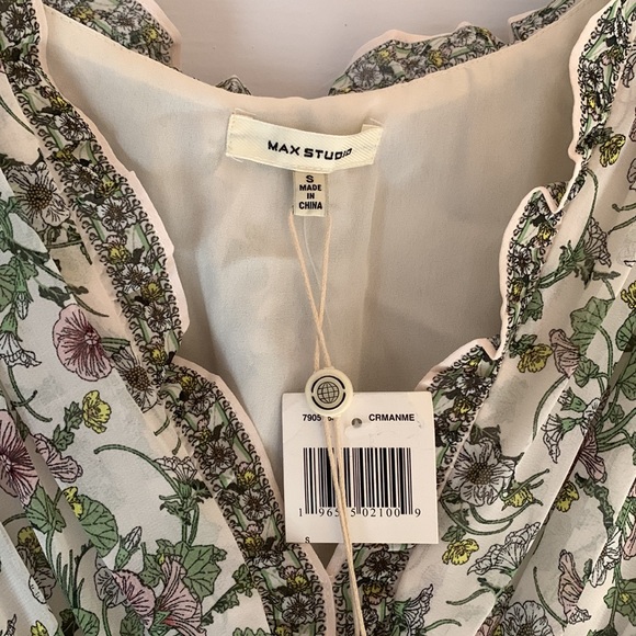 Max Studio CRMANME floral print maxi dress w smocked waist, fully lined, szS - Picture 7 of 15